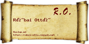Rábai Ottó névjegykártya