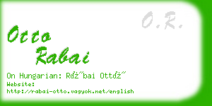 otto rabai business card